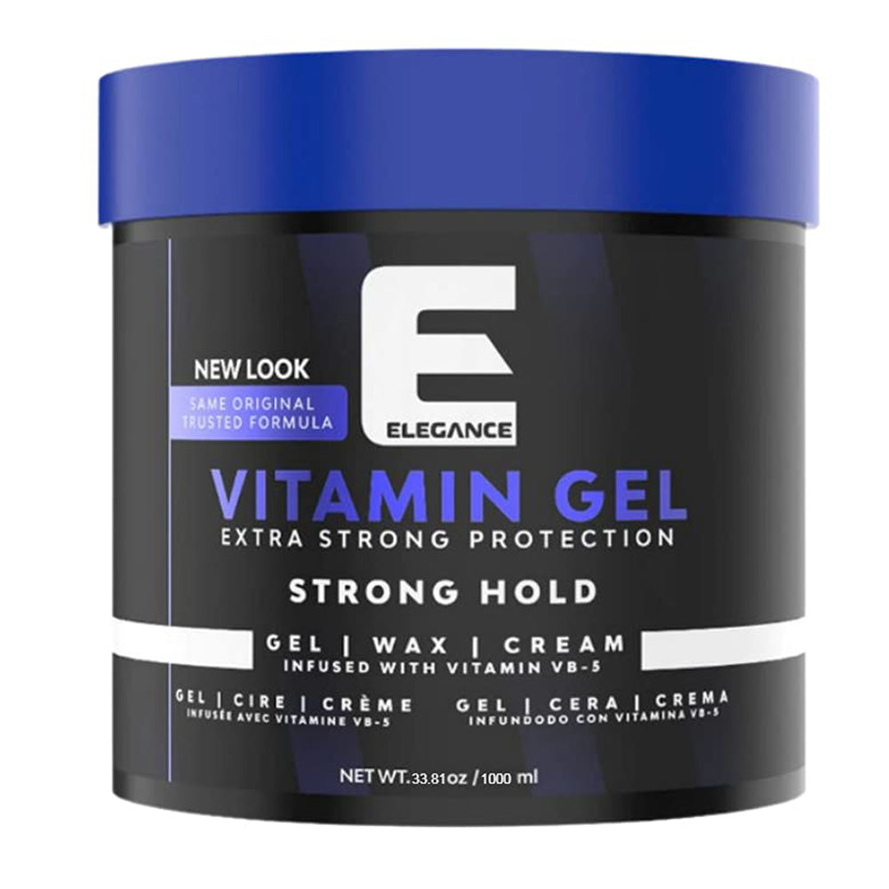 Elegance Vitamin Gel for Strong Hold Styling and Hair Protection 33.8Oz (1000ml)